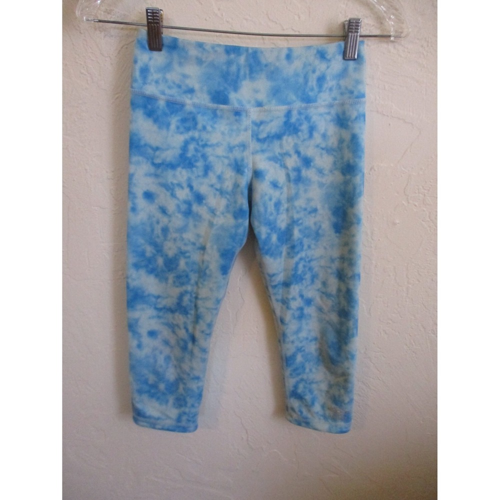 Umbro Kid Girls Malibu Blue Crop Reversable Leggings Size Large 10 - 12
